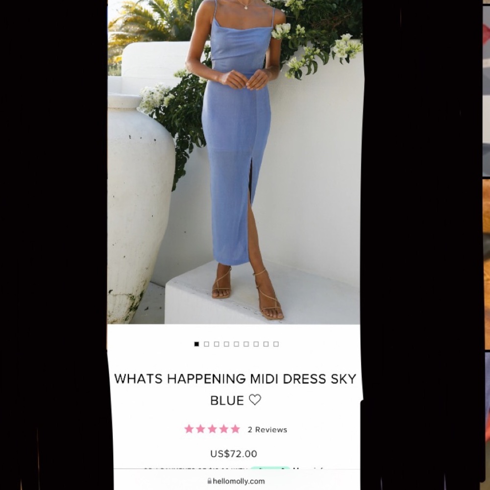 Hello Molly - What’s happening midi dress sky blue